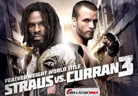 Pôster da terceira luta entre Straus e Curran. Foto: Produção MMA Press (Bellator/Divulgação)