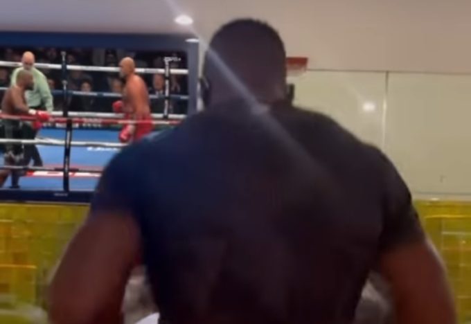 V Deo Francis Ngannou Assiste Luta De Poss Vel Rival Enquanto Aprimora