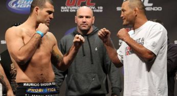 Shogun e Wanderlei Silva em ação neste sábado no UFC 139