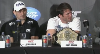 UFC on Fox 2: Sonnen leva cinturão para coletiva e Dana White chama lutador de ‘maluco’