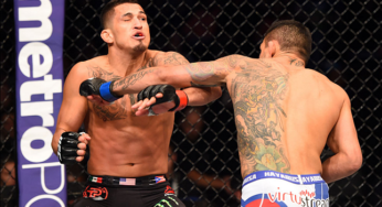 Aquecimento UFC Orlando: Reveja a vitória de Rafael dos Anjos sobre Anthony Pettis, que deu o cinturão dos leves ao brasileiro