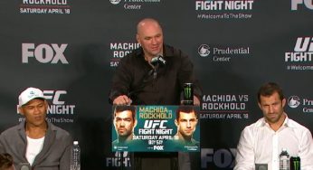 Jacaré e Rockhold trocam farpas em coletiva, mas Dana White não confirma próximo desafiante