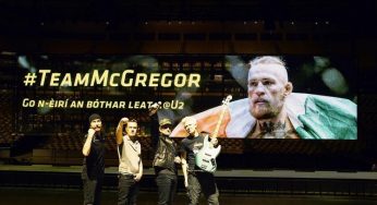 Banda U2 manda mensagem de apoio a McGregor antes de luta com Aldo