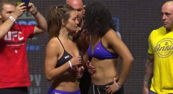 Clima esquenta entre Amanda Nunes e Miesha Tate na pesagem do UFC 200