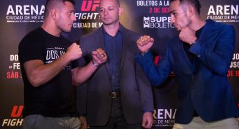 Vídeo: Dos Anjos e Ferguson fazem encarada antes do UFC México