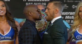 Mayweather e McGregor evitam provocações na última coletiva