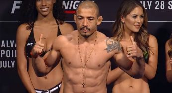 Com uma ‘ajudinha’ da tolha, José Aldo bate o peso e confirma luta contra Stephens no UFC Calgary