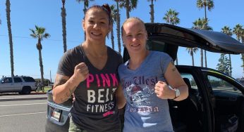 Cris Cyborg treina com Valentina Shevchenko para o UFC 232