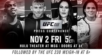 Vídeo: Assista à coletiva de imprensa do UFC 232. Ao vivo!