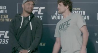 Askren dá tapinhas na bunda de Lawler em encarada no media day do UFC 235