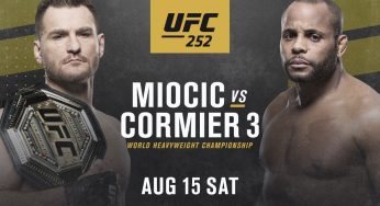 Ultimate oficializa trilogia entre Stipe Miocic x Daniel Cormier no UFC 252, em agosto