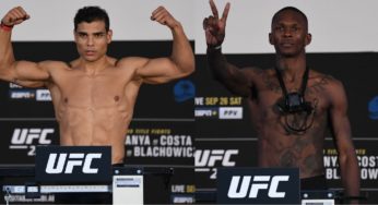 Primeiro a se pesar, Borrachinha crava limite dos médios e confirma luta contra Adesanya no UFC 253