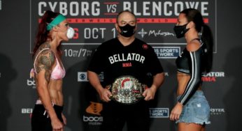 Cris Cyborg e Arlene Blencowe batem peso e confirmam disputa de cinturão nesta quinta-feira