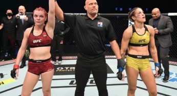 De volta após um ano, Poliana Botelho é dominada por Gillian Robertson e perde por pontos no UFC Ilha da Luta 6