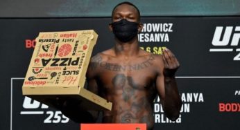 Adesanya bate peso com tranquilidade, ‘tira onda’ com pizza e confirma disputa de cinturão contra Blachowicz