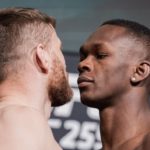 J. Blachowicz (esq.) tenta impedir que I. Adesanya (dir.) conquiste seu segundo cinturão no Ultimate. Foto: Reprodução/Instagram