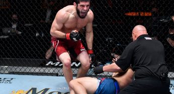 Khabib torce para que Islam Makhachev se torne o primeiro lutador a finalizar Rafael dos Anjos