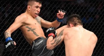 Em luta de trocação franca, colombiano ‘estraga’ rosto do rival no UFC 261