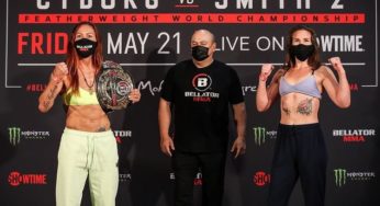 Cris Cyborg defende cinturão dos penas contra Leslie Smith no Bellator 259 desta sexta-feira