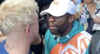 VÍDEO: Jake Paul ‘rouba’ boné de Floyd Mayweather e gera briga generalizada