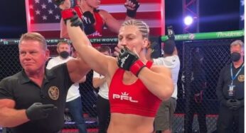 Kayla Harrison dá show e finaliza Cindy Dandois na luta principal da PFL 6