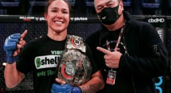 Juliana Velasquez defende o cinturão dos moscas contra Denise Kielholtz no Bellator 262