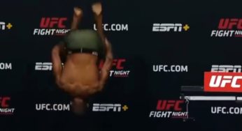 Vídeo: Com salto mortal, Nuguette rouba a cena em pesagem para o UFC Las Vegas 28