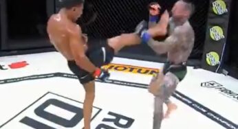 Vídeo: Atleta recebe chute à la Anderson Silva e sofre nocaute com retardo em evento espanhol