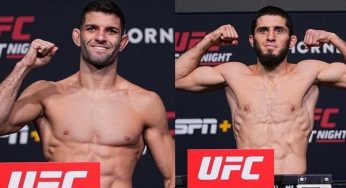 Thiago Moisés e Islam Makhachev fazem pesagem relâmpago e confirmam luta principal do UFC Las Vegas 31