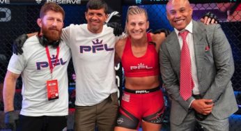 Kayla Harrison sobra em grande decisão, finaliza rival e conquista bicampeonato dos leves na PFL 10