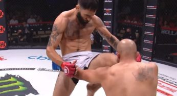 VÍDEO: Nocaute do ano? Lutador aplica joelhada voadora brutal para nocautear adversário no Bellator 271