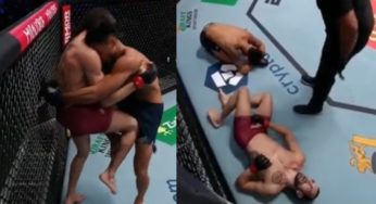 IMAGEM FORTE: Atletas desabam após golpe baixo duplo em confronto pelo ‘Contender Series’