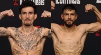 Max Holloway e Yair Rodriguez passam fácil pela balança e confirmam batalha no UFC Las Vegas 42