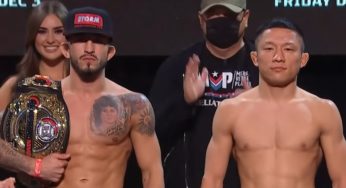 Sergio Pettis e Kyoji Horiguchi batem o peso e confirmam disputa de título dos galos no Bellator 272