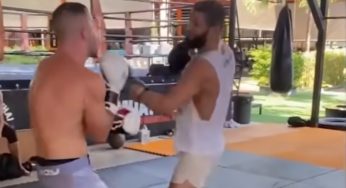 VÍDEO: Chimaev aplica soco brutal na costela e nocauteia parceiro de treino em sessão de sparring