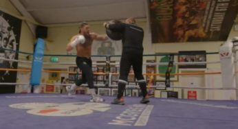 Vídeo – McGregor ‘calibra mãos’ em treino antes de retorno ao MMA e crava: ‘Vou quebrar uma cabeça’