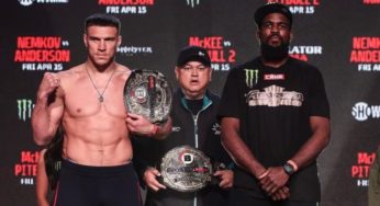 IMAGEM FORTE: Cabeçada provoca enorme corte no olho e luta por cinturão fica sem resultado no Bellator 277