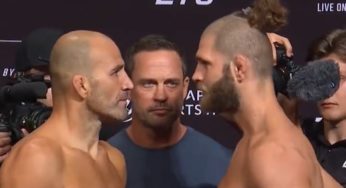 VÍDEO: Glover Teixeira e Jiri Prochazka fazem encarada respeitosa após pesagem do UFC 275