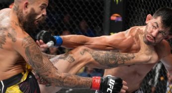 IMAGEM FORTE: Dominick Cruz fica com nariz amassado após nocaute brutal no UFC San Diego