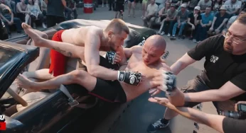 VÍDEO: Evento russo promove luta de MMA dentro de carro