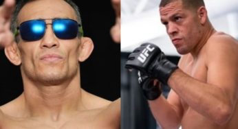 Vídeo: Assista à cerimônia de encaradas do polêmico UFC 279, com Nate Diaz e Tony Ferguson na luta principal. AO VIVO!