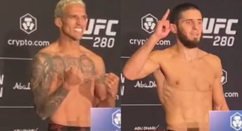 VÍDEO: Equipes de Charles do Bronx e Islam Makhachev fazem ‘guerra de gritos’ em pesagem no UFC 280