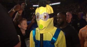 VÍDEO: No clima do Halloween, lutador se fantasia de ‘Minions’ em evento de Anderson Silva e Jake Paul