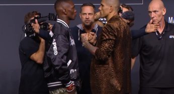 VÍDEO: Alex Poatan e Israel Adesanya têm encarada tensa antes de disputa de título no UFC 281