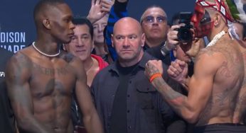 VÍDEO: Com pintura indígena, Poatan encara Adesanya e dita tom para disputa de cinturão no UFC 281