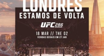 UFC anuncia evento numerado em retorno à Londres, na Inglaterra, para 2023