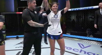 Mayra Sheetara aplica linda finalização e vence terceira seguida no UFC Las Vegas 69