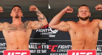 Tom Aspinall e Marcin Tybura batem peso e confirmam luta principal do UFC Londres deste sábado