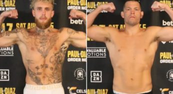 Jake Paul e Nate Diaz dão susto, mas batem peso e confirmam luta de boxe neste sábado