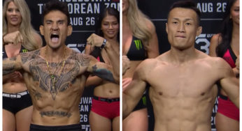 Max Holloway e Zumbi Coreano batem peso e confirmam luta principal do UFC Singapura